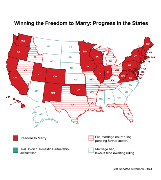 List Of States That Allow Gay Marriage 70
