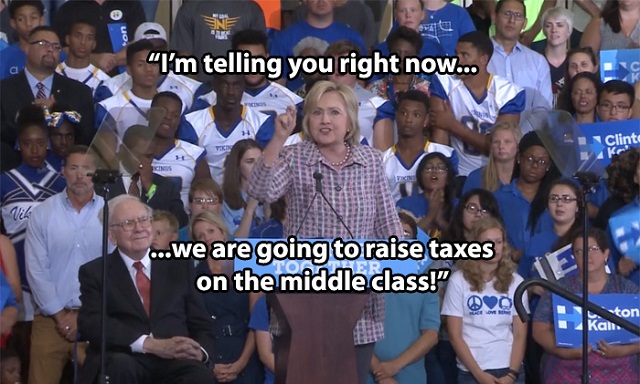 Image result for hillary will raise taxes